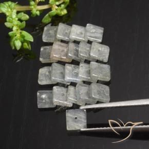 6.78 ctw Multicolor Labradorite Stones, Natural Labradorite in Square with Hole Shape for Sale