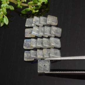 5.30 ctw Multicolor Labradorite Stones, Natural Labradorite in Square with Hole Shape for Sale