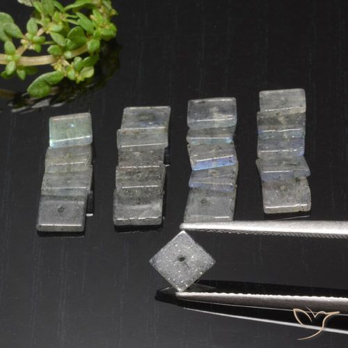 5.46ctw Natural Multicolor Labradorite, Square, Translucent
