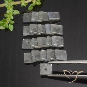 5.46 ctw Multicolor Labradorite Stones, Natural Labradorite in Square with Hole Shape for Sale