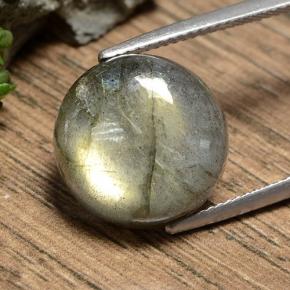 Multicolor Labradorita Gema - 11.1ct Cabujón Redondo (ID: 489496)
