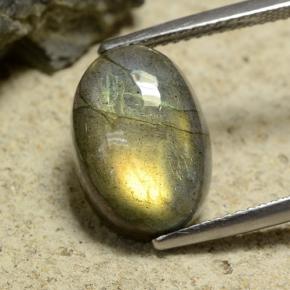 7.5ct Oval Cabochon Gray Blue Sheen Labradorite Gem for sale 7.5ct Oval Cabochon Gray Blue Sheen Labradorite Gem (ID: 489502)