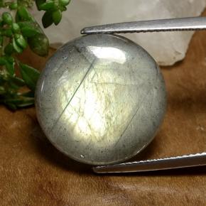Multicolor Labradorite Gem - 13.2ct Round Cabochon (ID: 489580)