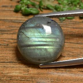 Multicolor Labradorite Gem - 11.3ct Round Cabochon (ID: 489584)