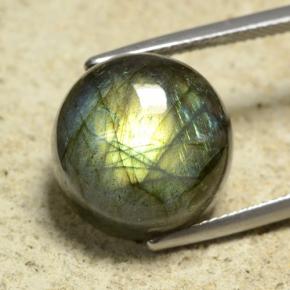 14.8ct Round Cabochon Gray Blue Sheen Labradorite Gem for sale 14.8ct Round Cabochon Gray Blue Sheen Labradorite Gem (ID: 489586)
