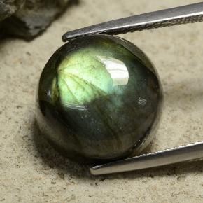 11.1ct Round Cabochon Gray Blue Sheen Labradorite for sale thumb image of 11.1ct Round Cabochon Gray Blue Sheen Labradorite (ID: 489593)
