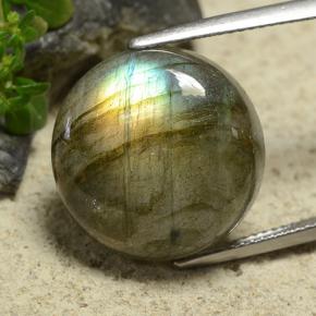 17.8ct Round Cabochon Gray Blue Sheen Labradorite Gem for sale 17.8ct Round Cabochon Gray Blue Sheen Labradorite Gem (ID: 489606)