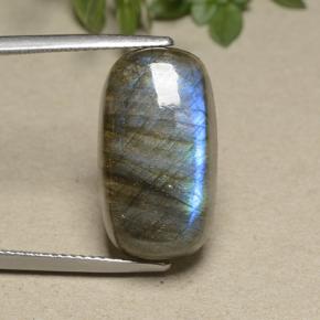 Multicolor Labradorite Gem - 12.8ct Cushion Cabochon (ID: 493488)