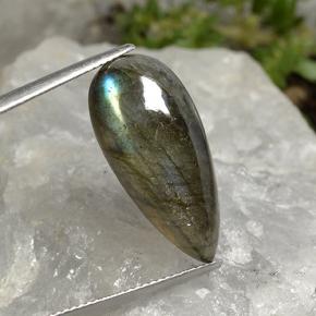 Labradorite Gemstone in 23.6 x 10.9 mm Size for Sale, Labradorite Stone in Multicolor Color
