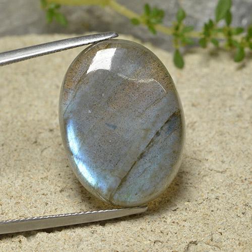 Multicolor Labradorite Gem - 23.1ct Oval Cabochon (ID: 494389)