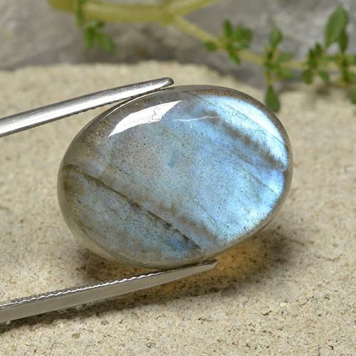 23.12 ct Multicolor Labradorite Stone, Natural Labradorite in Oval Cabochon Shape for Sale