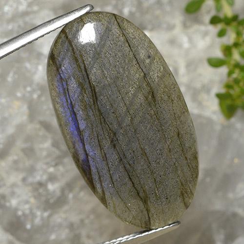 Multicolor Labradorite Gem - 17.8ct Oval Cabochon (ID: 494390)