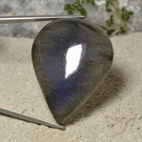 Labradorite Gemstone in 43.3 x 32.9 mm Size for Sale, Labradorite Stone in Multicolor Color