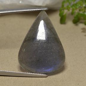Multicolor Labradorite Gem - 20.5ct Pear Cabochon (ID: 494830)