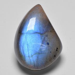26.4ct Half Heart Cabochon Blue-Sheen Gray Labradorite Gem for sale 26.4ct Half Heart Cabochon Blue-Sheen Gray Labradorite Gem (ID: 499690)