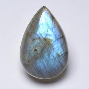 16ct Pear Cabochon Blue-Sheen Gray Labradorite Gem for sale 16ct Pear Cabochon Blue-Sheen Gray Labradorite Gem (ID: 499693)