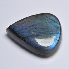 37.70 ct Multicolor Labradorite Stone, Natural Labradorite in Pear Cabochon Shape for Sale