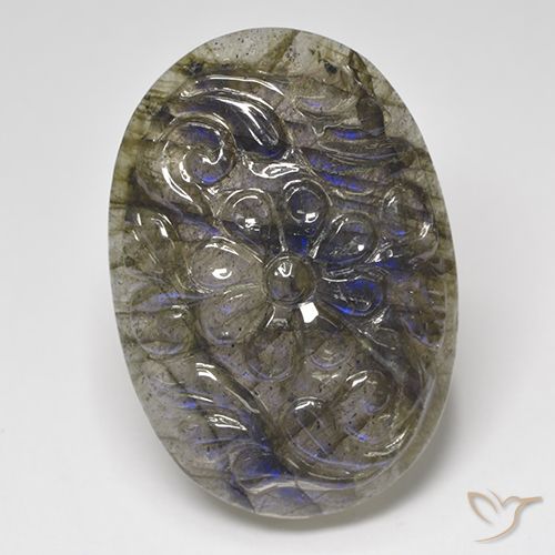 27.04ct Natural Multicolor Labradorite, Oval, Translucent