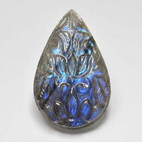 Multicolor Labradorita Gema - 22ct Pera tallada (ID: 501460)