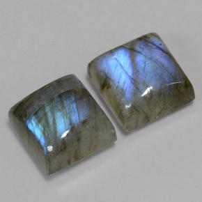 6.2ct Square Cabochon Blue-Sheen Gray Labradorite Gem for sale 6.2ct Square Cabochon Blue-Sheen Gray Labradorite Gem (ID: 501840)