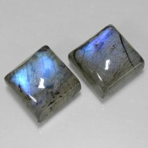 7.2ct Square Cabochon Blue-Sheen Gray Labradorite Gem for sale 7.2ct Square Cabochon Blue-Sheen Gray Labradorite Gem (ID: 501845)
