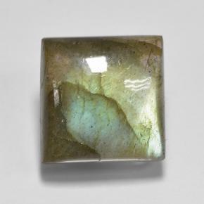 5ct Square Cabochon Blue-Sheen Gray Labradorite Gem for sale 5ct Square Cabochon Blue-Sheen Gray Labradorite Gem (ID: 503111)