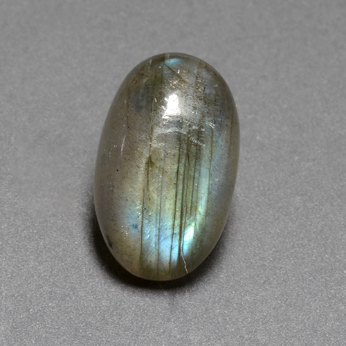 Многоцветный Лабрадорит Камень - 8.8ct Овал Кабошон (ID: 505187)