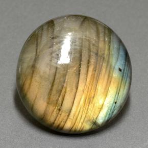 Mehrfarbig Labradorit Edelstein - 32ct Rund Cabochon (ID: 505194)