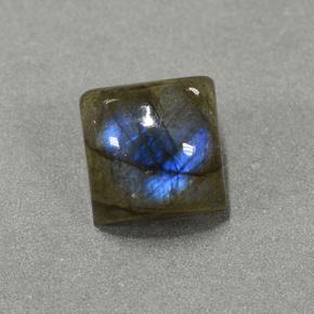 4ct Square Cabochon Blue-Sheen Gray Labradorite Gem for sale 4ct Square Cabochon Blue-Sheen Gray Labradorite Gem (ID: 505266)