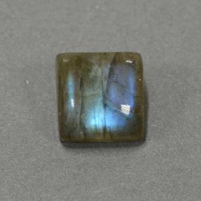 3ct Square Cabochon Blue-Sheen Gray Labradorite Gem for sale 3ct Square Cabochon Blue-Sheen Gray Labradorite Gem (ID: 505272)
