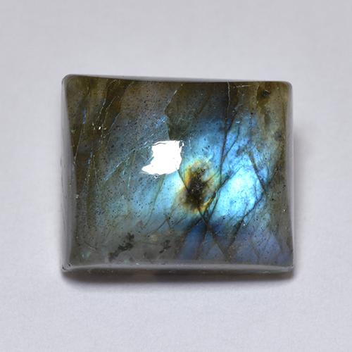 Multicolor Labradorite Gem - 6ct Baguette Cabochon (ID: 512929)