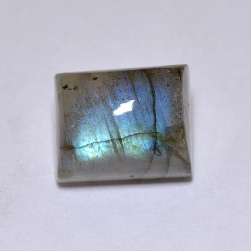 4.76 ct Multicolor Labradorite Stone, Natural Labradorite in Baguette Cabochon Shape for Sale