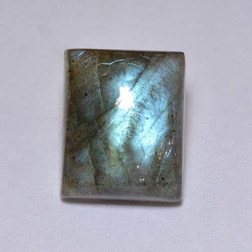 5.22 ct Multicolor Labradorite Gemstone, Labradorite Gem in Baguette Cabochon Shape for Sale.