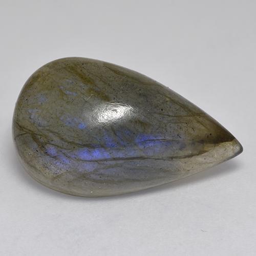 Multicolor Labradorite Gem - 14.1ct Pear Cabochon (ID: 526604)