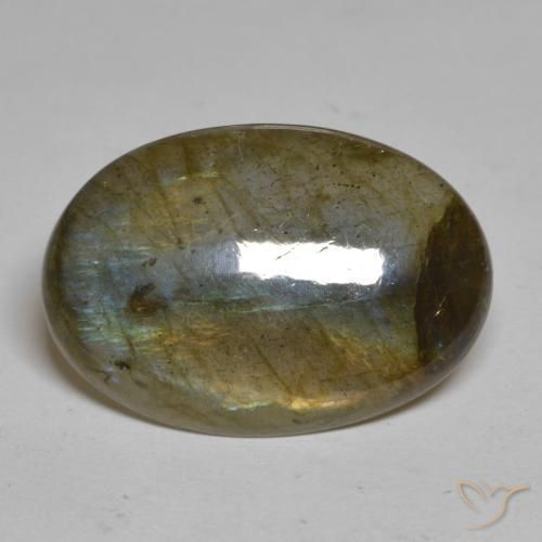 15.72ct Natural Multicolor Labradorite, Oval, Opaque
