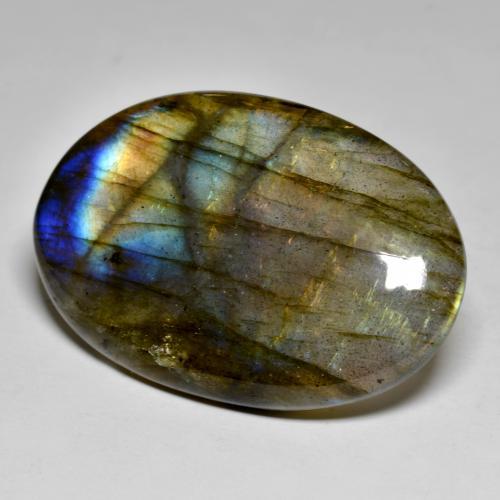 Multicolor Labradorita Gema - 37.9ct Cabujón Óvalo (ID: 577835)