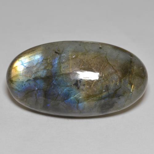 Многоцветный Лабрадорит Камень - 51ct Овал Кабошон (ID: 578079)