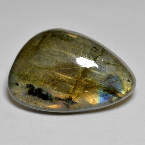 Multicolor Labradorite Gem - 20.2ct Fancy Cabochon (ID: 578678)
