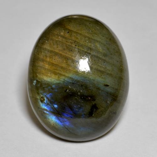 Multicolor Labradorite Gem - 22.6ct Oval Cabochon (ID: 578681)