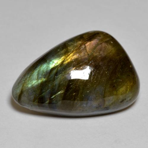 Multicolor Labradorite Gem - 15.4ct Fancy Cabochon (ID: 578688)