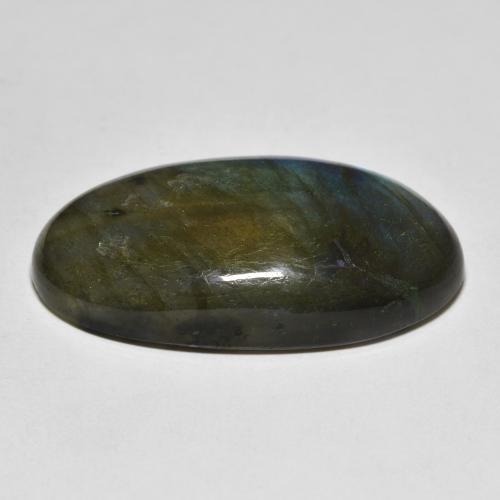 Labradorite Gemstone in 30.7 x 17.9 mm Size for Sale, Labradorite Stone in Multicolor Color