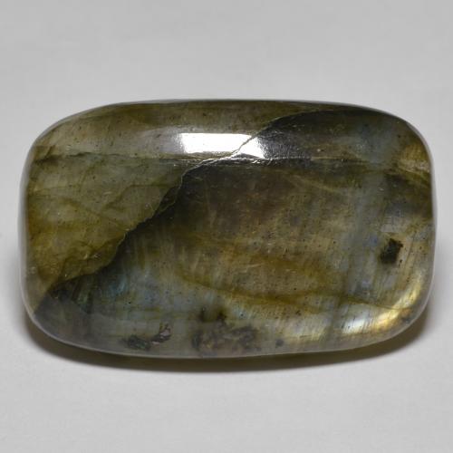 26.00 ct Multicolor Labradorite Stone, Natural Labradorite in Cushion Cabochon Shape for Sale