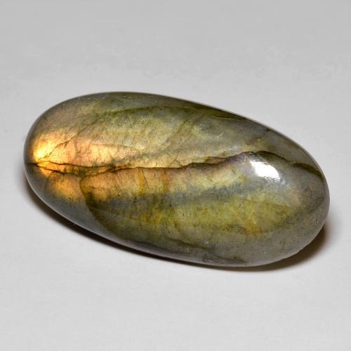 Multicolor Labradorite Gem - 46.3ct Oval Cabochon (ID: 587133)