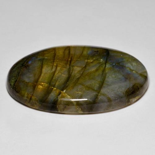 Labradorite Gemstone in 43.6 x 30.4 mm Size for Sale, Labradorite Stone in Multicolor Color