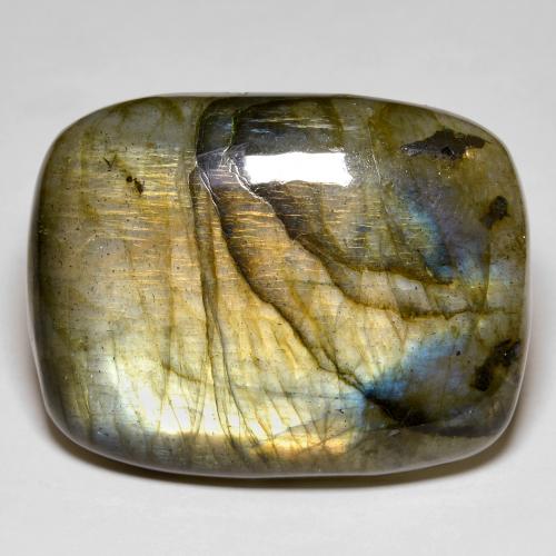 Multicolor Labradorita Gema - 52.6ct Cabujón forma Cojín (ID: 587138)