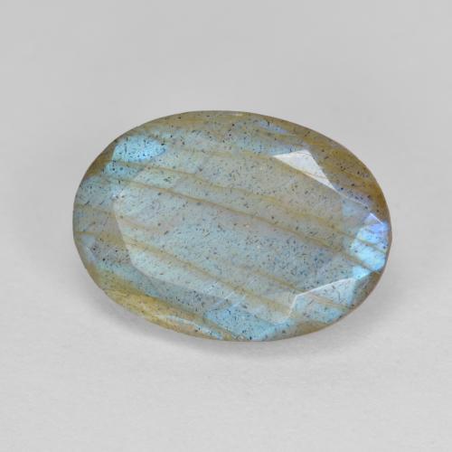 Multicolor Labradorite Gem - 5.3ct Oval Facet (ID: 593632)