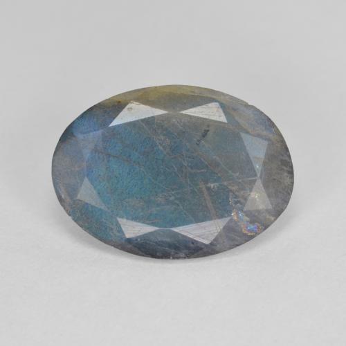 Multicolor Labradorite Gem - 3.8ct Oval Facet (ID: 593638)