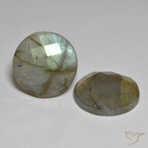 13.65 ctw Multicolor Labradorite Stones, Natural Labradorite in Round Rose-Cut Shape for Sale