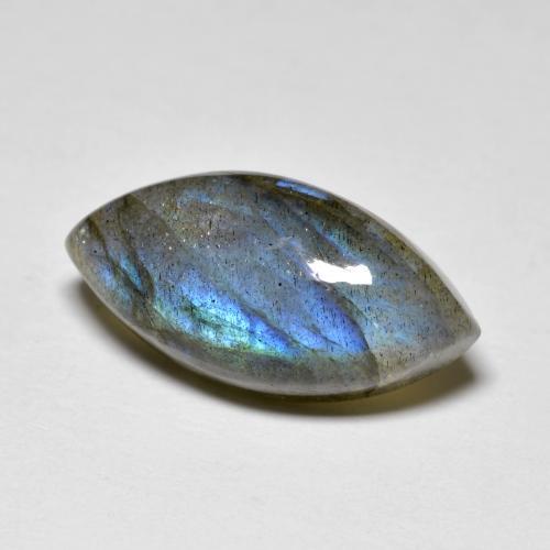 Многоцветный Лабрадорит Камень - 10.2ct Огранка Маркиза Кабошон (ID: 593905)