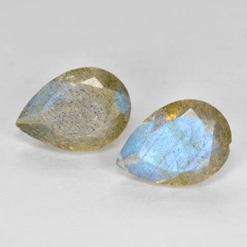 Multicolor Labradorite Gem - 1.6ct Pear Facet (ID: 594059)